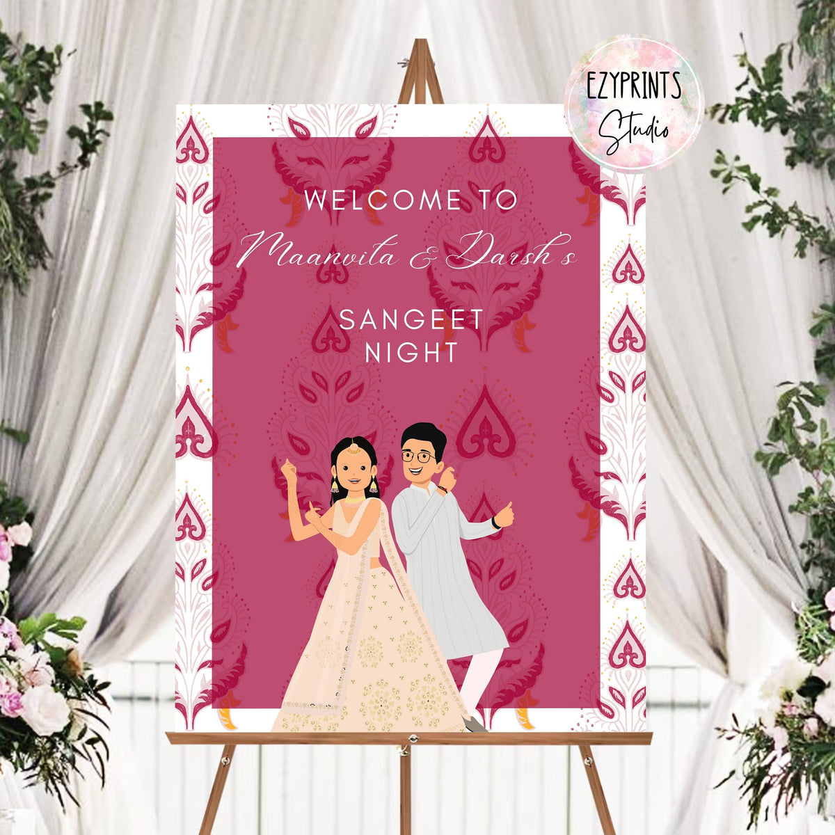 Indian Wedding Welcome Sign – Ezyprints Studio
