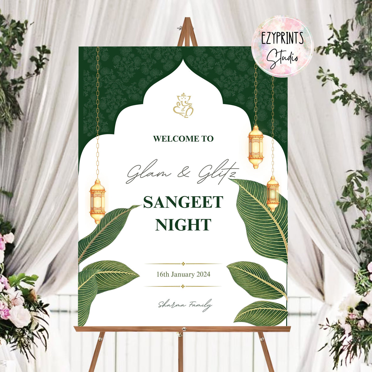 Indian Wedding Welcome Sign – Ezyprints Studio