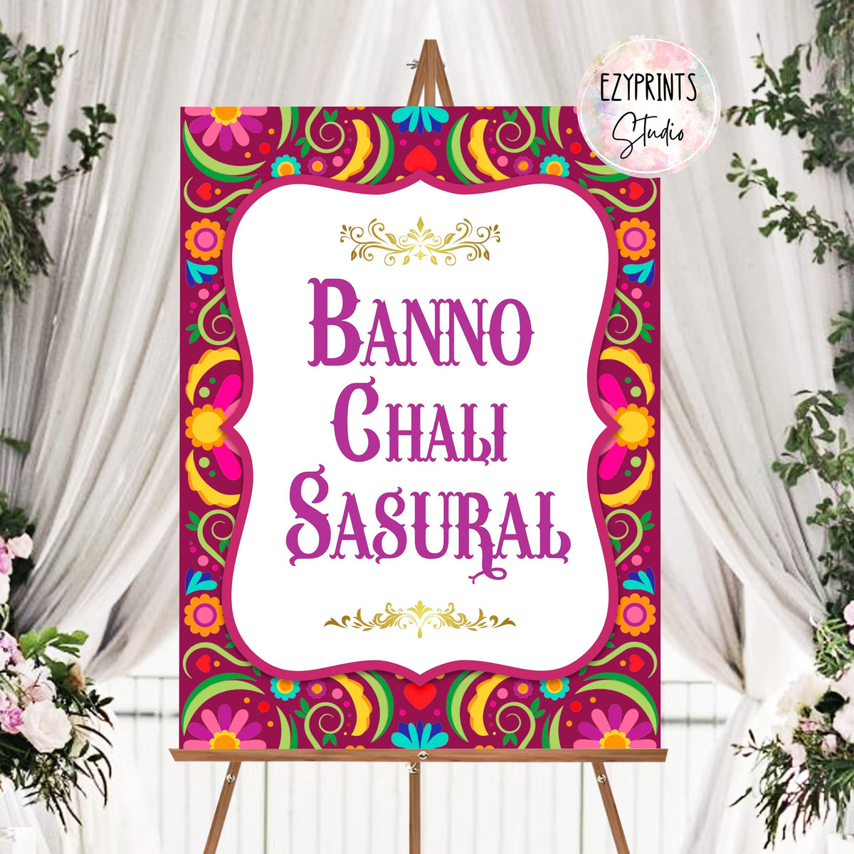 Indian Wedding Welcome Sign – Ezyprints Studio