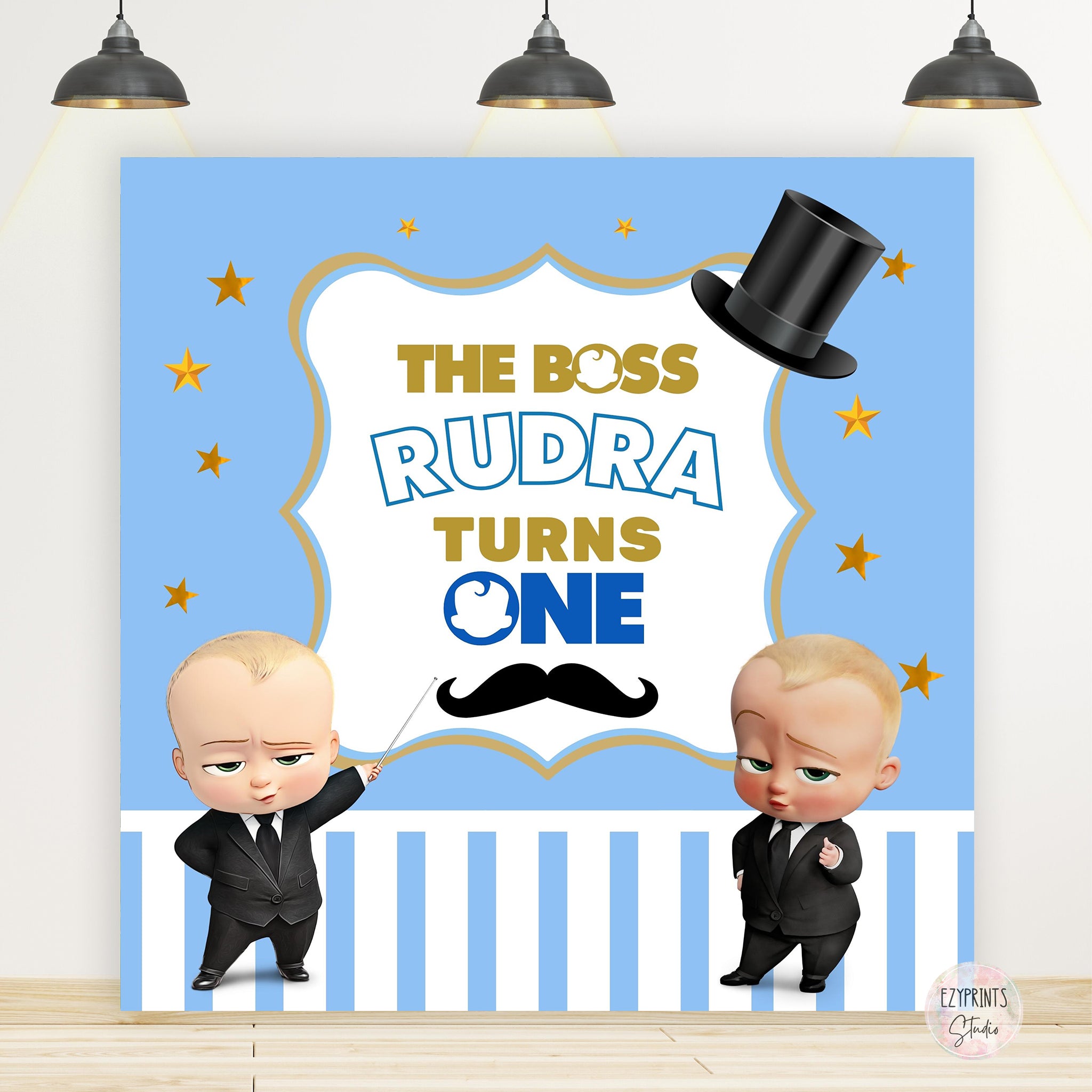 Boss Baby Theme Birthday Backdrop