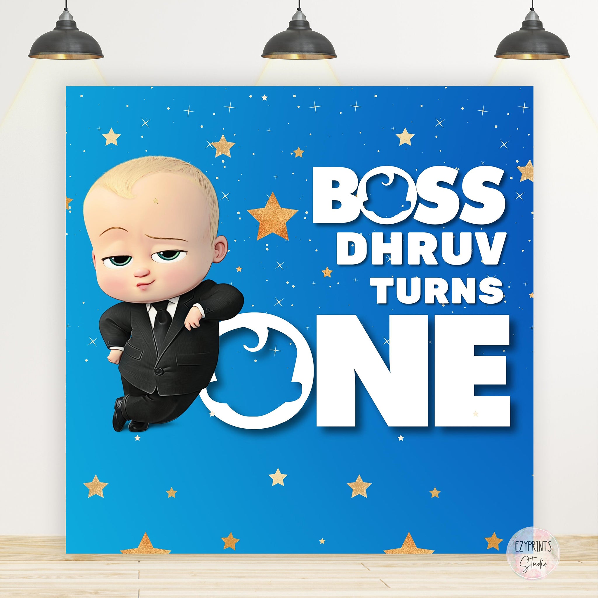 Boss Baby Boys Birthday Backdrop