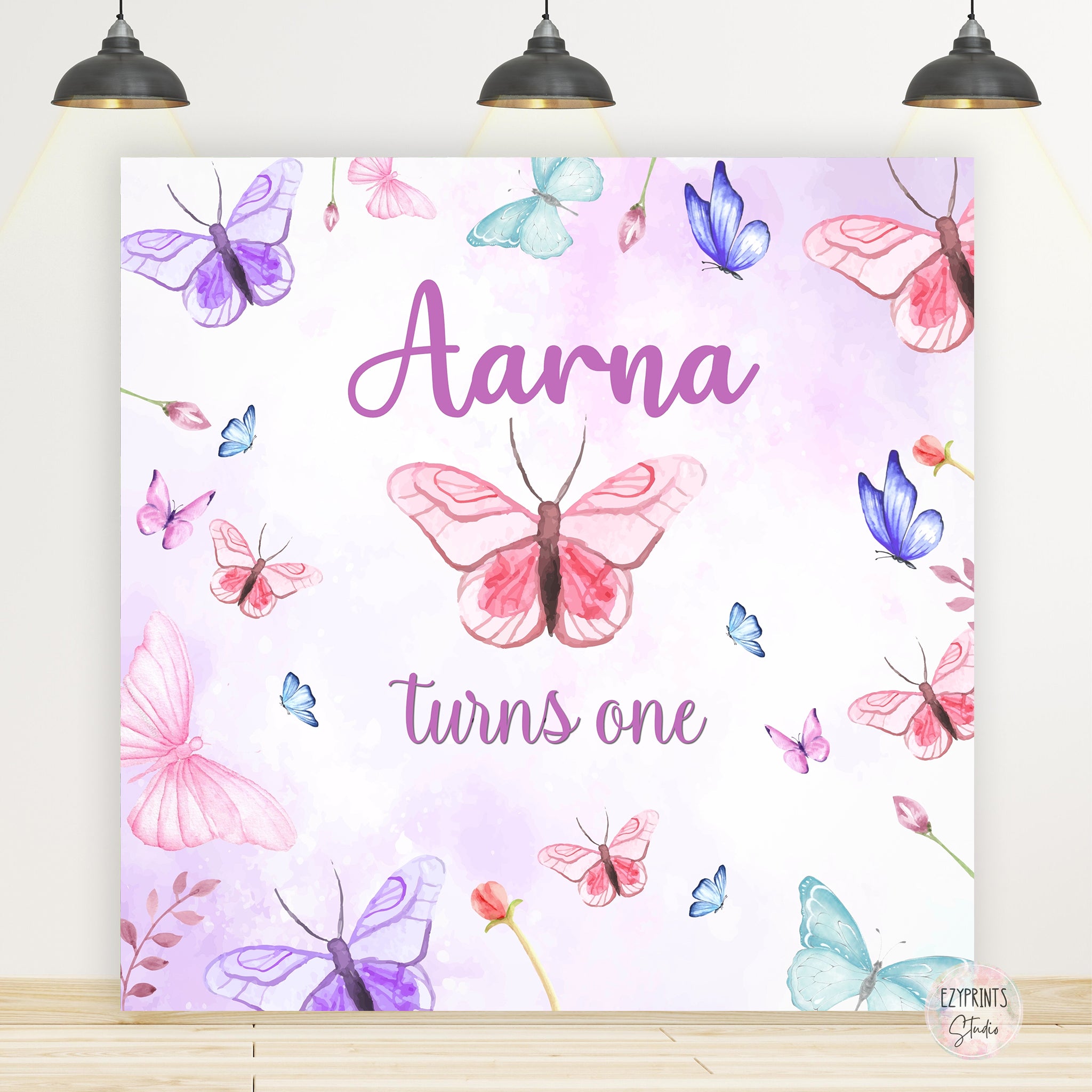 Butterfly Pastel Theme Birthday Backdrop