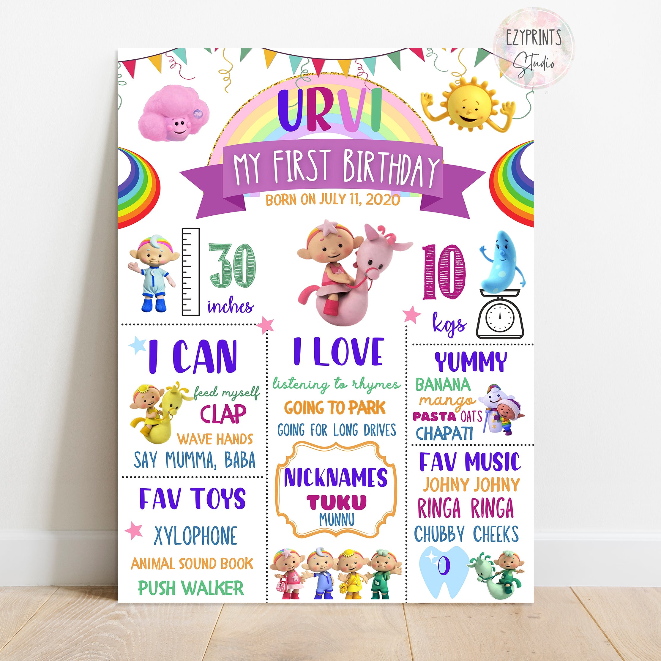 cloud babies birthday chalkboard