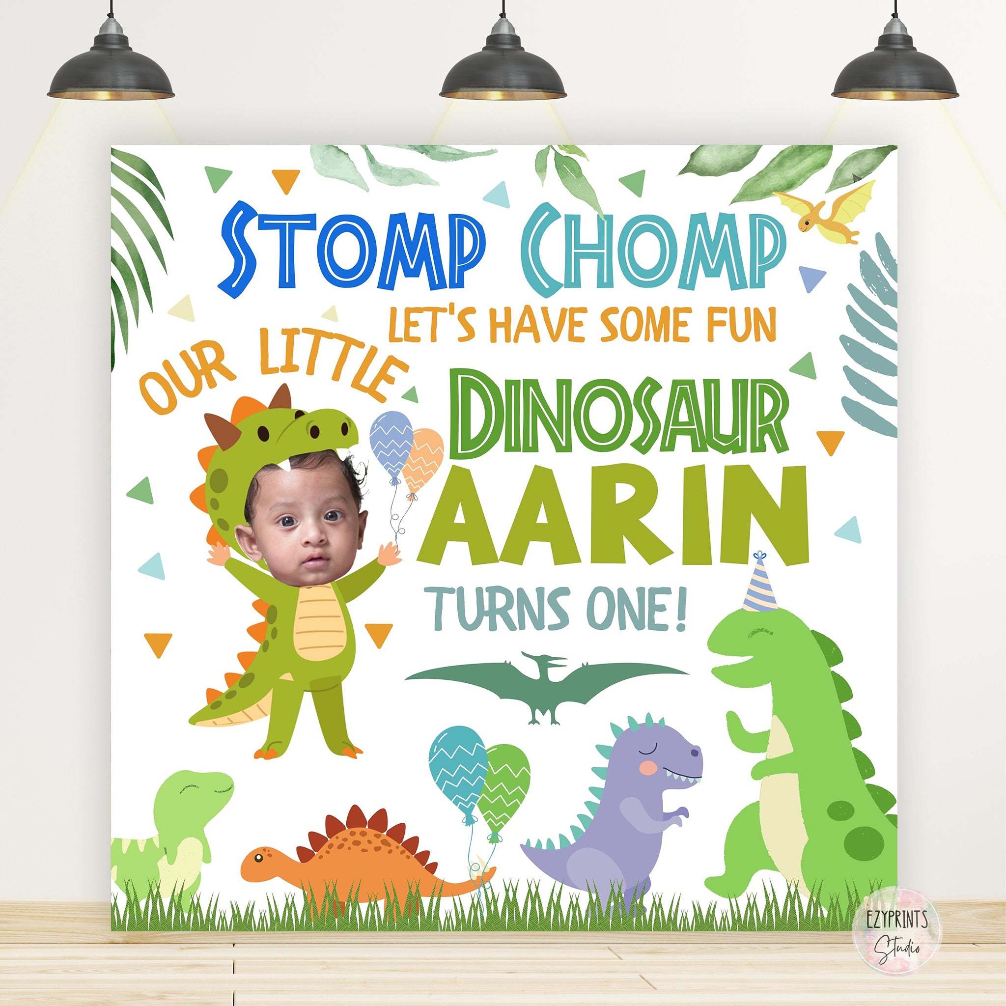 Dinosaur Theme Birthday Backdrop | Personalised