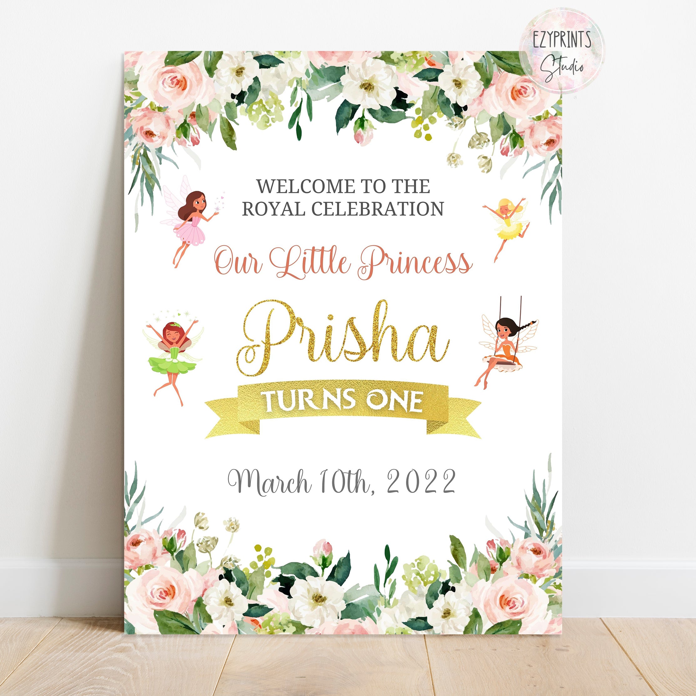 Fairy Theme Birthday Party Welcome Board