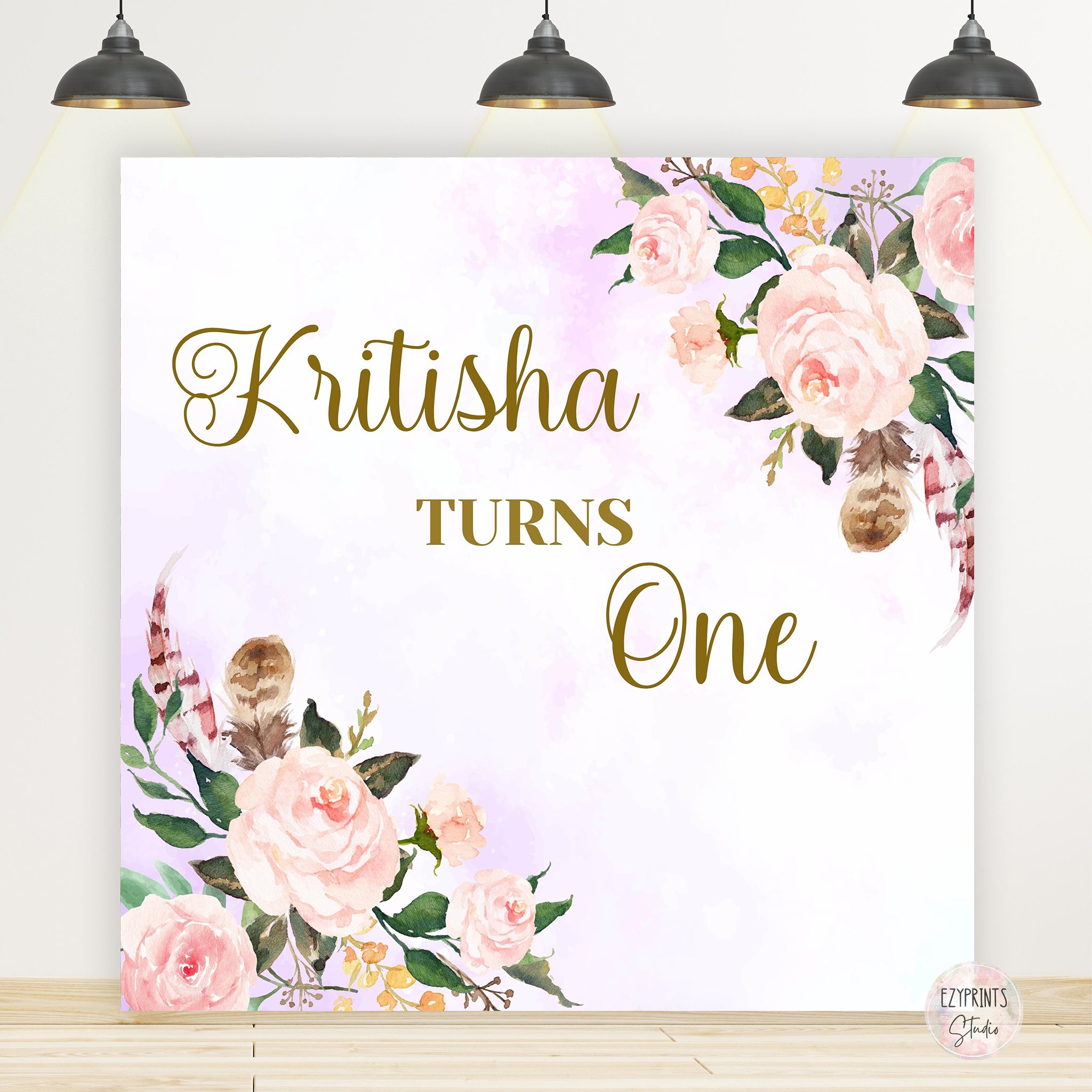 Flowers Theme Birthday Backdrop