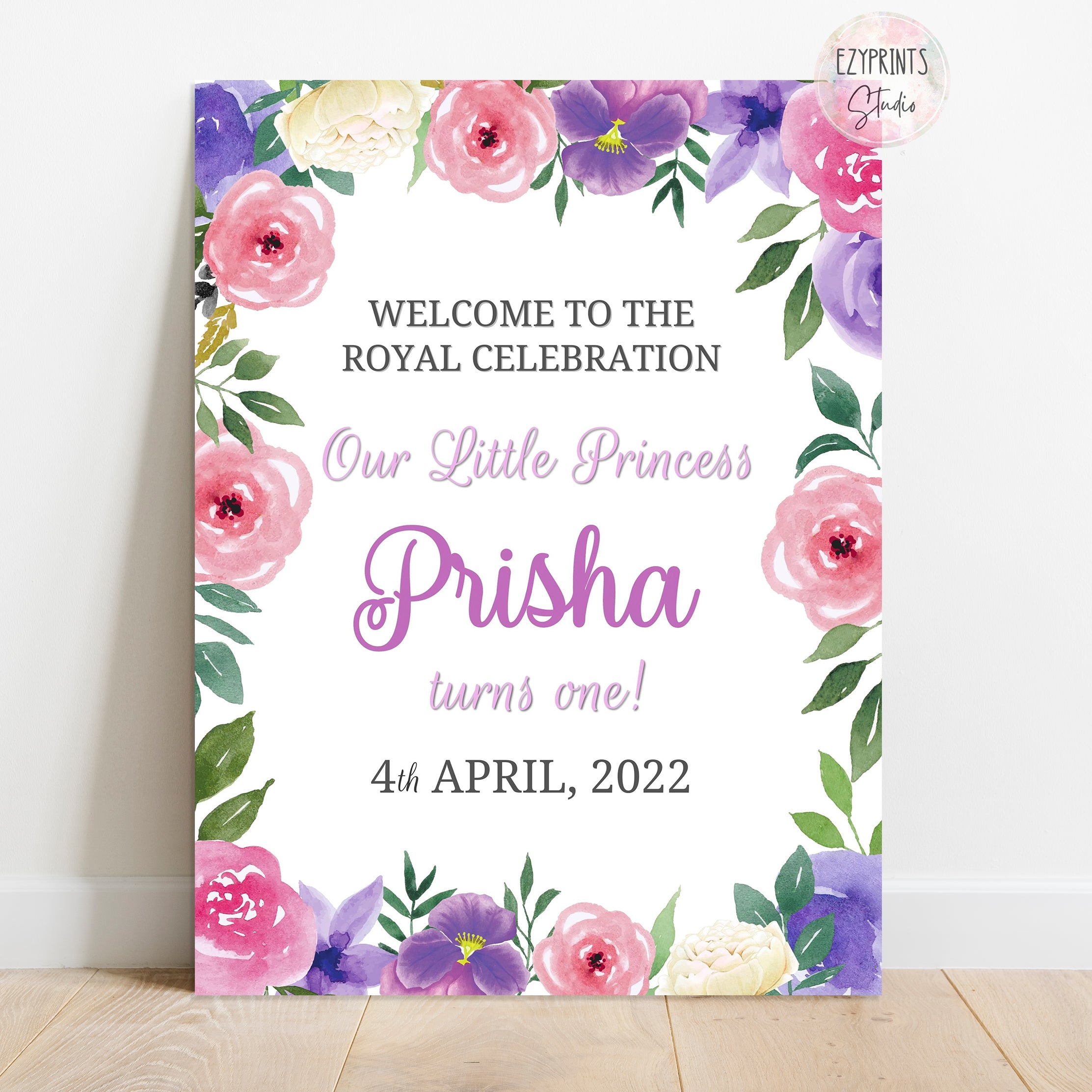 Pastel Lilac Theme Birthday Party Welcome Board