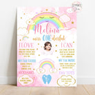 pastel rainbow theme chalkboard poster