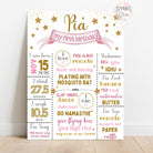 gold stars pink birthday chalkboard