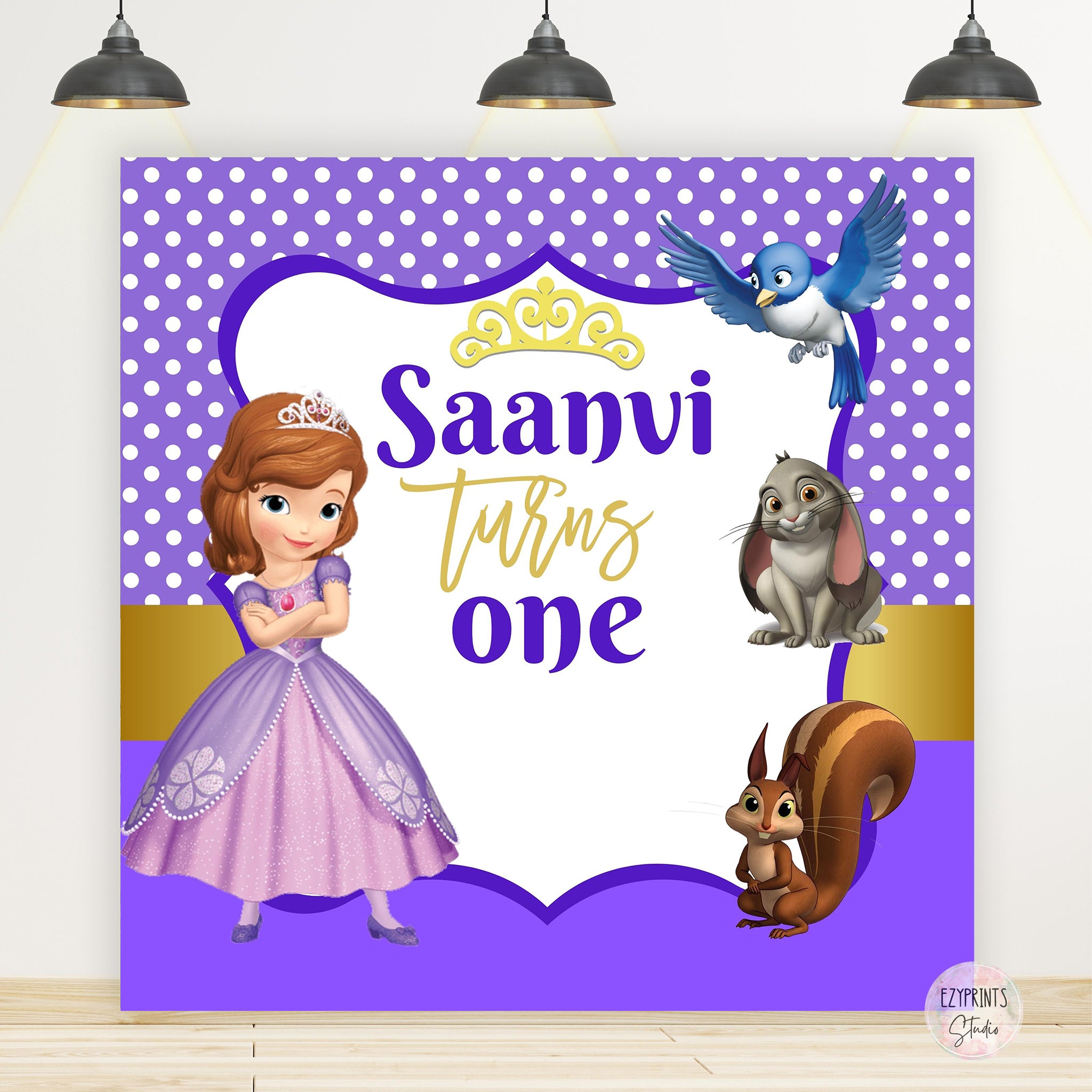 Princess Sofia Birthday Backdrop