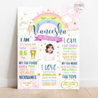 pastel rainbow theme girls chalkboard