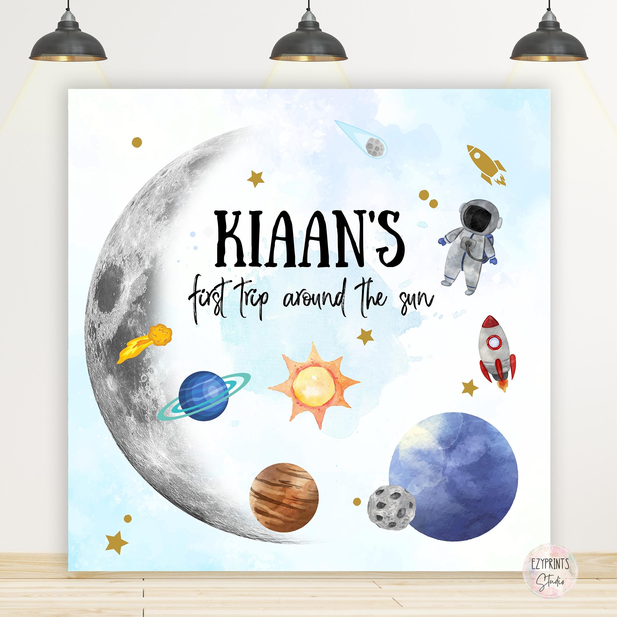 space astronaut theme backdrop