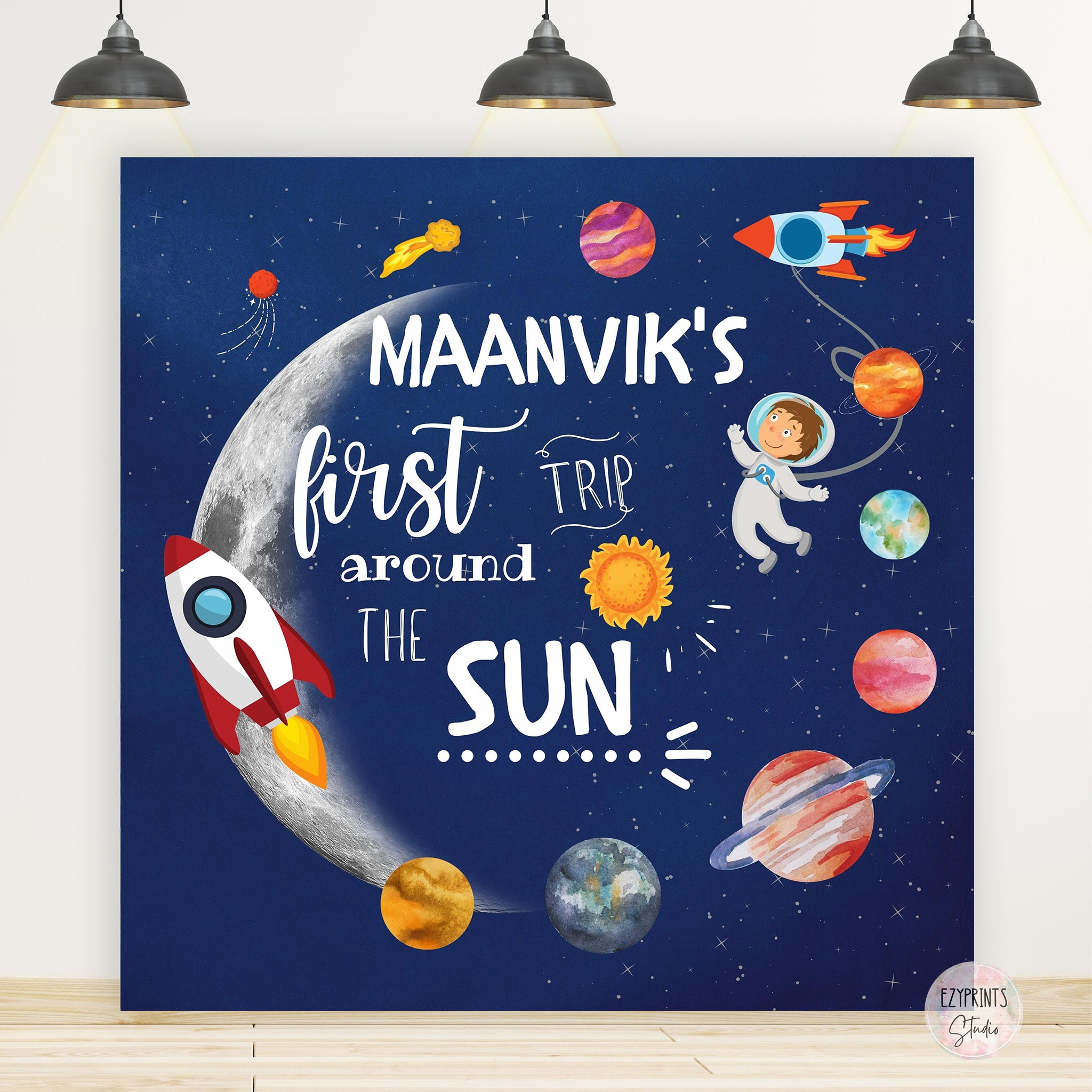 First Trip Around The Sun Birthday Backdrop | First Birthday