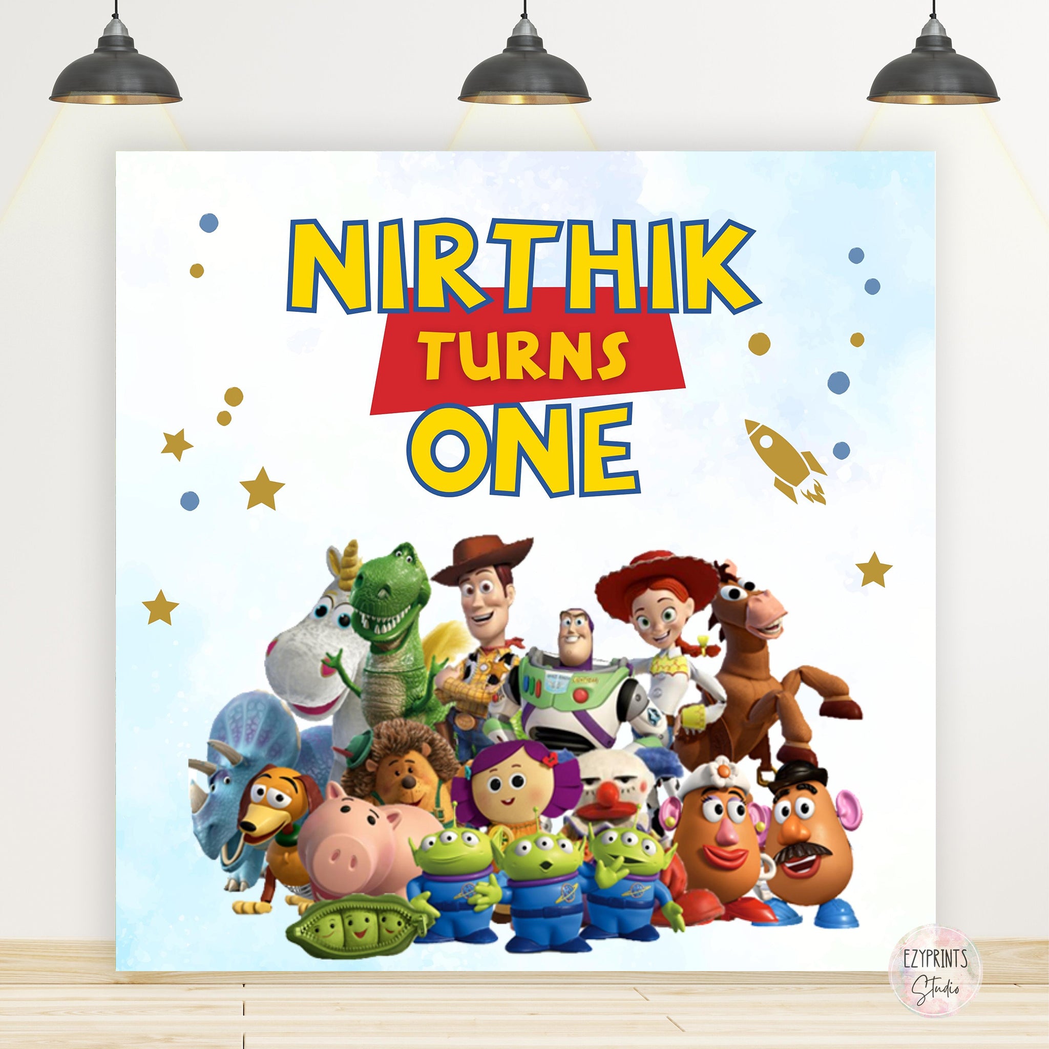 Toy Story Theme Birthday Backdrop