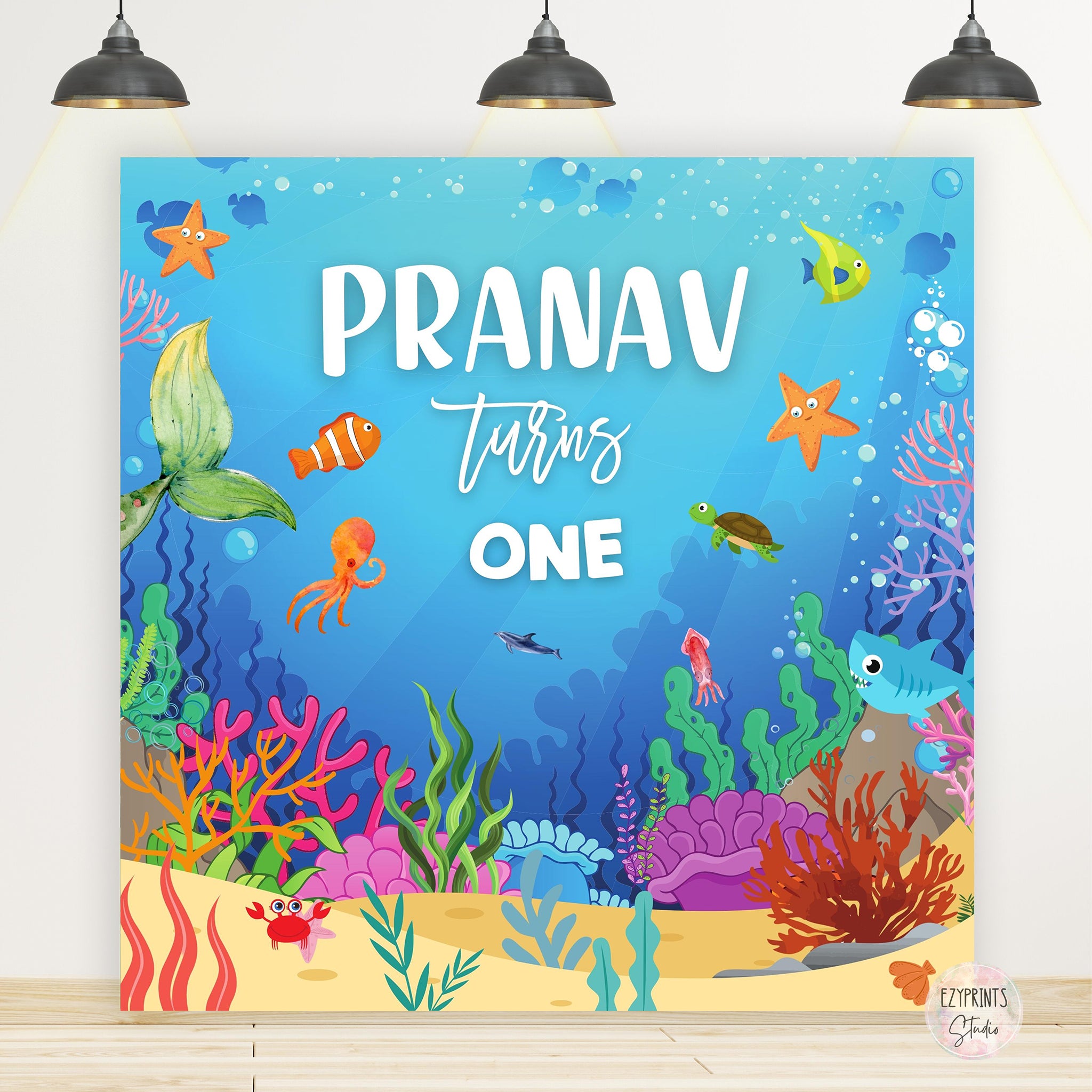 Under The Sea Birthday Backdrop