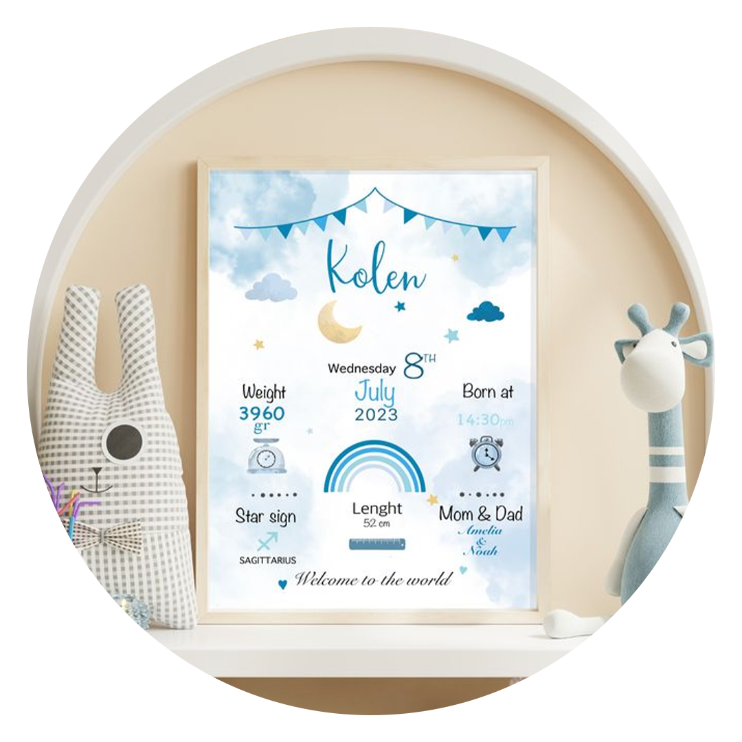 Birth Stats Frame – Ezyprints Studio