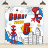 Spiderman Theme Birthday Backdrop