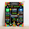 Lego Blocks Theme Birthday Milestone Chalkboard