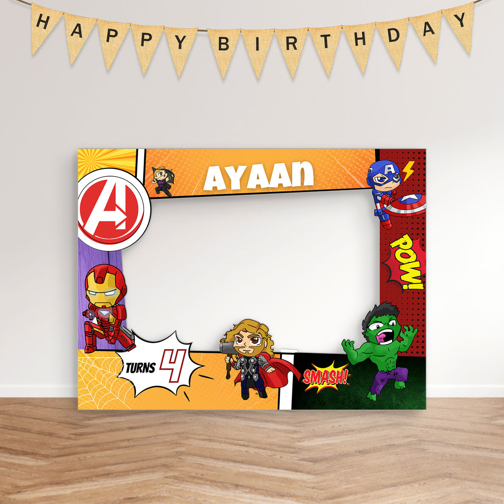 Marvel Rectangular Border Avengers Theme Cutouts | Marvel Cutouts – Ezyprints Studio