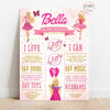 Barbie theme Birthday Chalkboard Poster