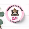 Thank you Stickers | Boss Baby Girls Theme