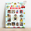 First Year Photo Collage Board | Cars Transport Theme
