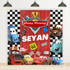 Cars McQueen Theme Backdrop