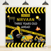 JCB Construction Theme Birthday Banner
