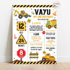 JCB Construction Theme Birthday Milestone Chalkboard