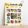 First Year Photo Collage Board | JCB Construction Theme