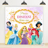 Disney Princess Theme Birthday Backdrop Bannner