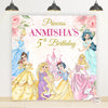 Disney Princess Theme Birthday Backdrop | Pastel