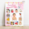 First Year Photo Collage Board | Pink Elephant Theme