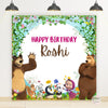 Masha and the Bear Theme Birthday Backdrop