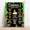 Minecraft Theme Birthday Milestone Chalkboard