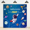 Space theme Birthday Backdrop | Shoot four the moon