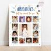 Personalised First Year Photo Collage Board | Space theme