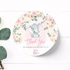 Thank you Stickers | Pink Elephant Theme