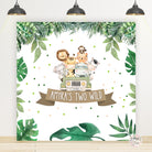 Two Wild Jungle Safari Birthday Backdrop
