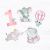 Animal Cutouts | Pink Elephant Theme Birthday Cutouts