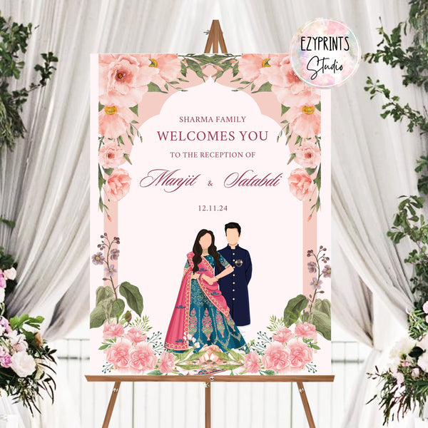 Indian Wedding Welcome Sign