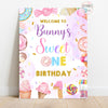 Sweet ONE Candy land Birthday Party Welcome Board