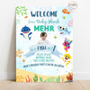 Baby Shark Theme Birthday Welcome Board