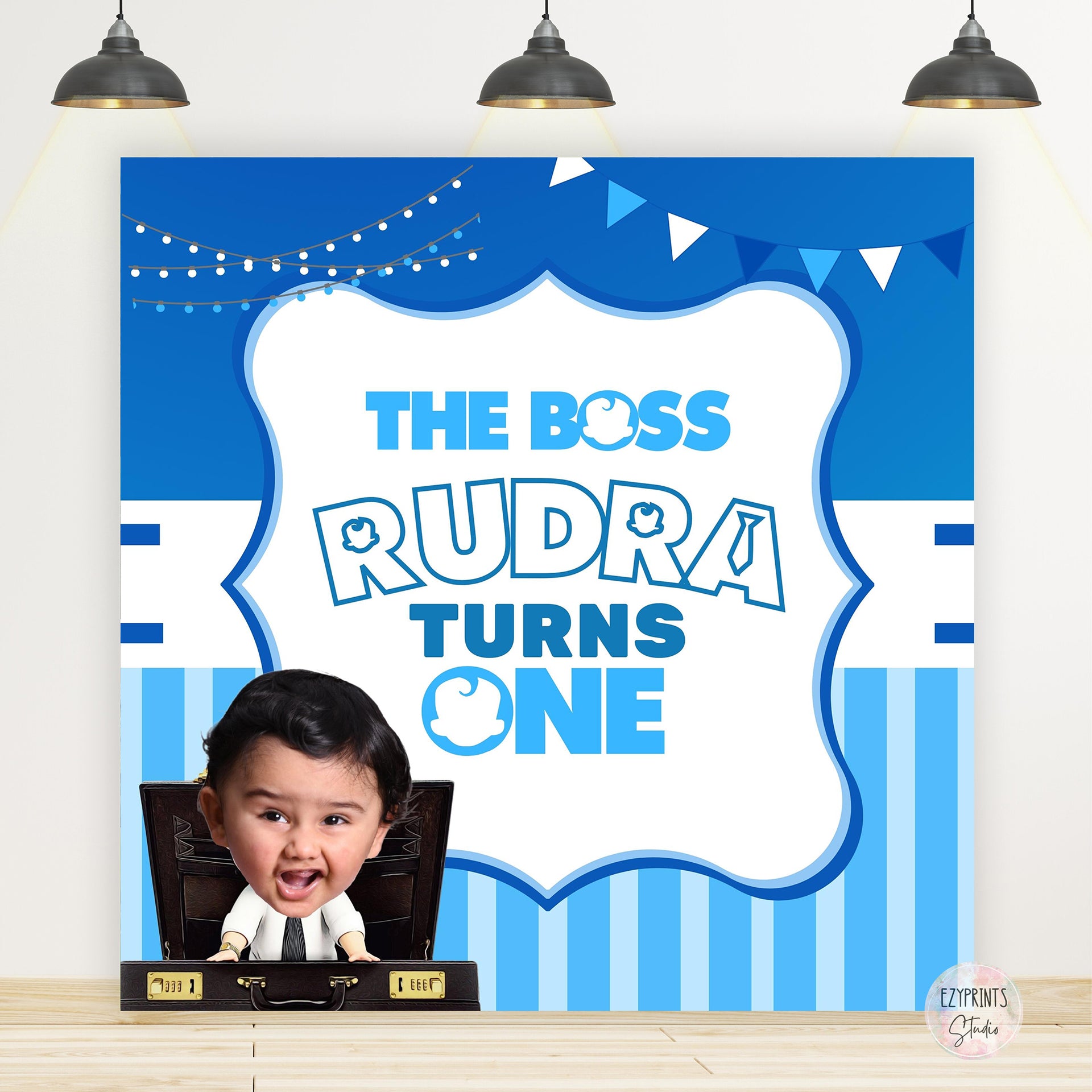Backdrop Boss Baby BOSS BABY PRINTABLE BIRTHDAY BACKDROP BANNER - Main Image