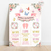 Butterfly Peach theme Chalkboard Poster