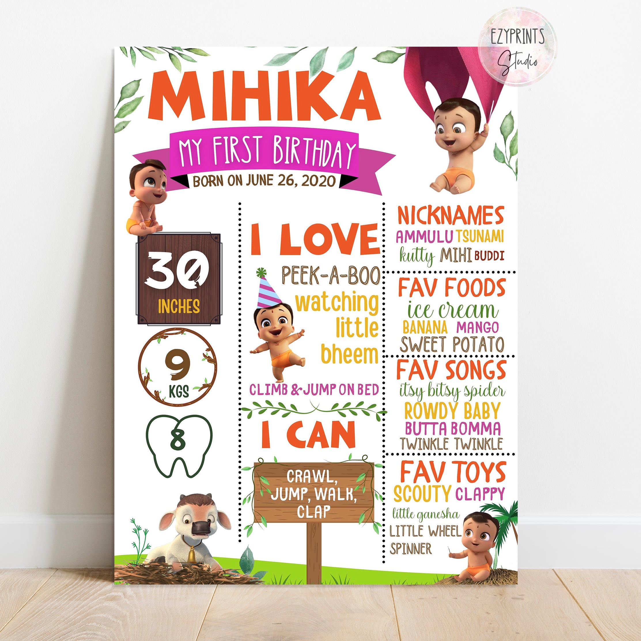 chota bheem birthday chalkboard