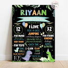 dinosaur theme birthday chalkboard