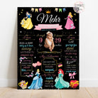Disney princess chalkboard poster