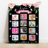 Personalised First Year Photo Collage Board | Floral Butterfly