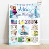 Personalised First Year Photo Collage Board | Frozen Theme